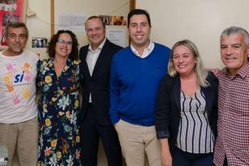 Charla de Augusto Hidalgo en la sede socialista de Telde (Foto TA)